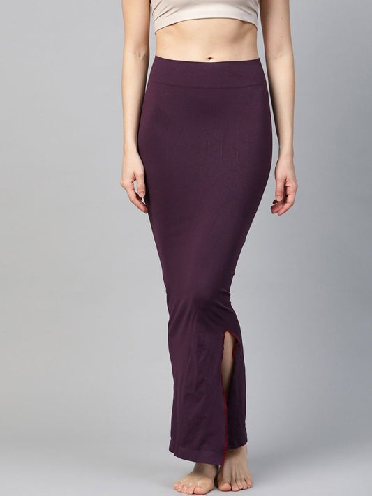 Purple Knitted Saree Shapewear - inddus-us