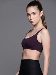 PURPLE NON WIRED NON PADDED SPORT BRA - Inddus.com