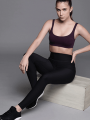 PURPLE NON WIRED NON PADDED SPORT BRA - Inddus.com