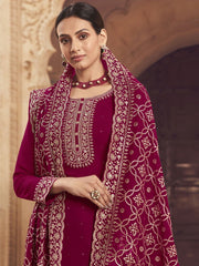 Rani Embroidered Partywear Palazzo Suit - Inddus.com