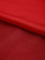 Red Georgette Stylized Sleeve Dress - inddus-us