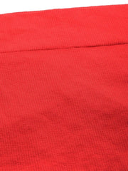 Red Knitted Saree Shapewear - inddus-us