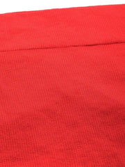 Red Knitted Saree Shapewear - inddus-us