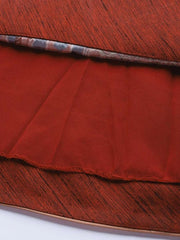 Red Patola Print Semi stitched Lehenga with Blouse and Dupatta - inddus-us