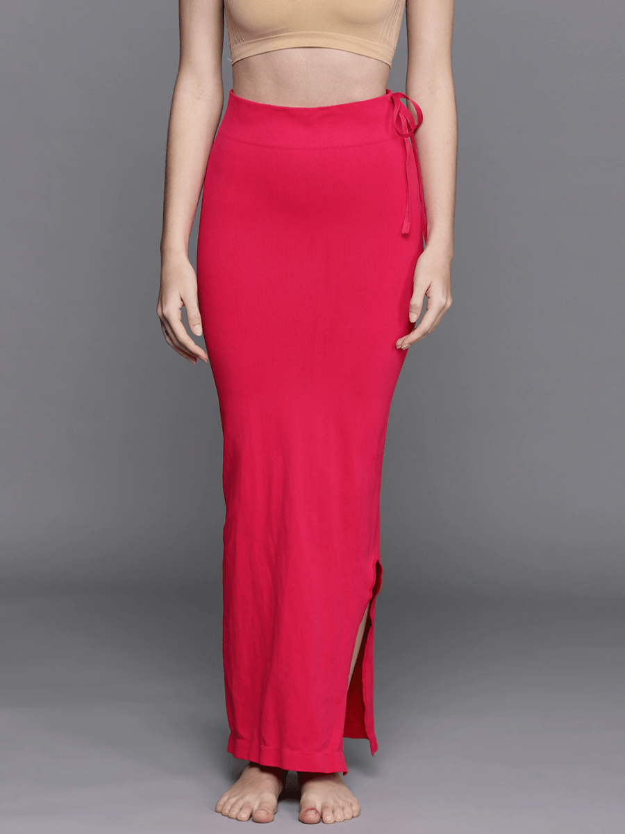SALE WOMEN PINK SOLID SAREE SHAPEWEAR - Inddus.com