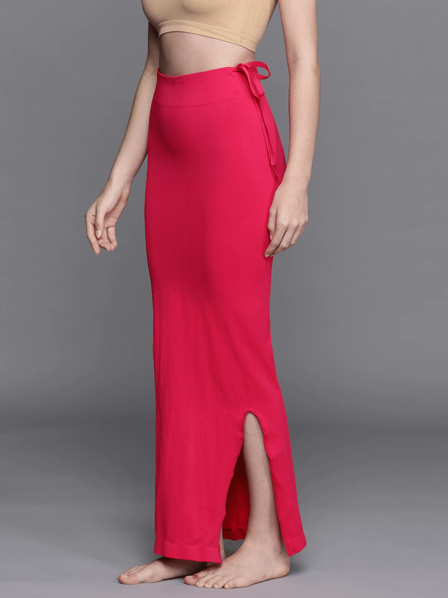 SALE WOMEN PINK SOLID SAREE SHAPEWEAR - Inddus.com