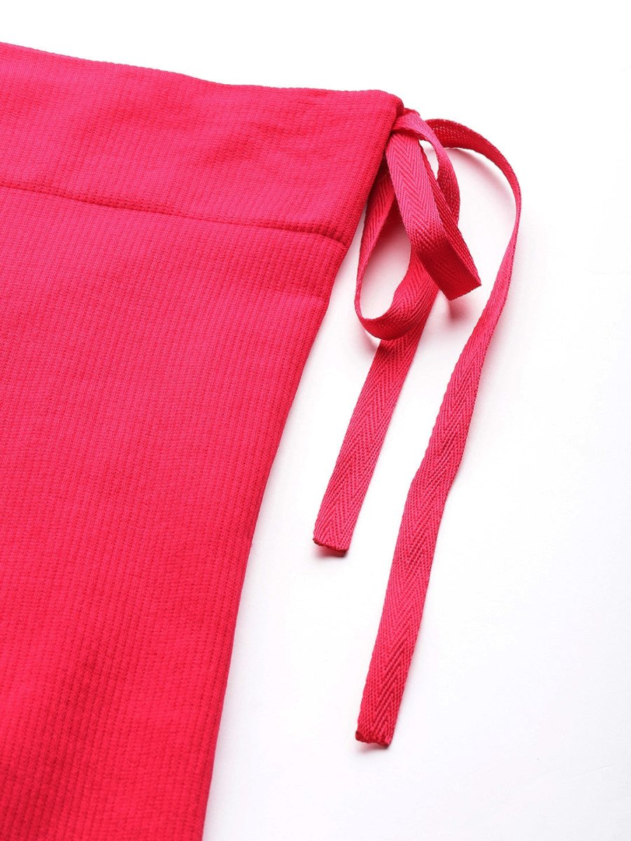 SALE WOMEN PINK SOLID SAREE SHAPEWEAR - Inddus.com