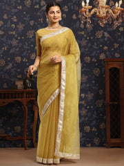 Sequinned Embroidered Organza Saree