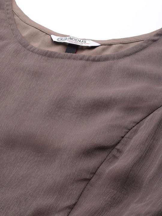 Shimmer Ethnic Gown With Jacket - Inddus.com