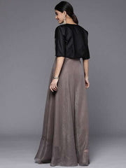 Shimmer Ethnic Gown With Jacket - Inddus.com