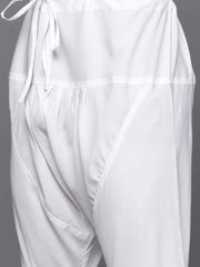 Sky Blue Striped Kurta with Churidar - Inddus.com