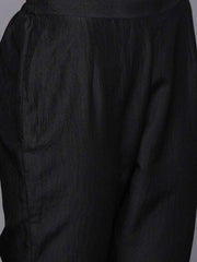 Solid Lace Detailing Kurta with Trouser and Dupatta - Inddus.com