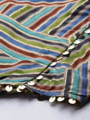 Teal Rayon and Cotton Blend Solid Lehenga Choli - inddus-us