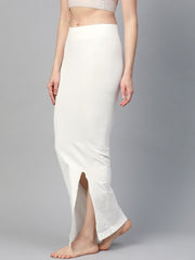 White Knitted Saree Shapewear - inddus-us