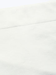 White Knitted Saree Shapewear with Drawstring - inddus-us