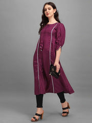 Wine Laced Kurta - Inddus.com