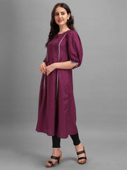 Wine Laced Kurta - Inddus.com