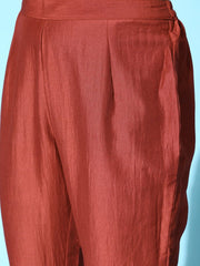 Women Abstract Silk Blend Swirling Volume Kurta Set - Inddus.com