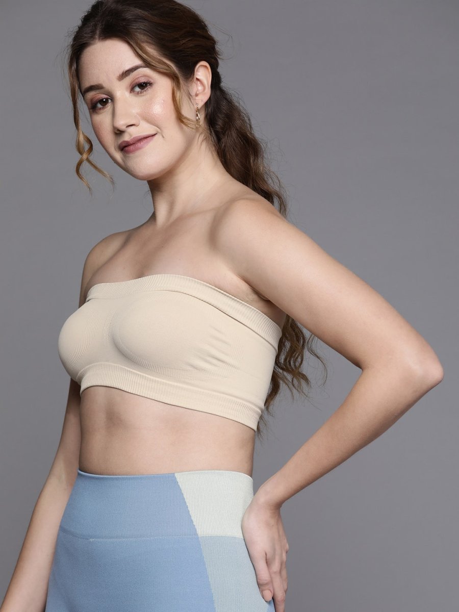 WOMEN BEIGE BANDEAU BRA - Inddus.com
