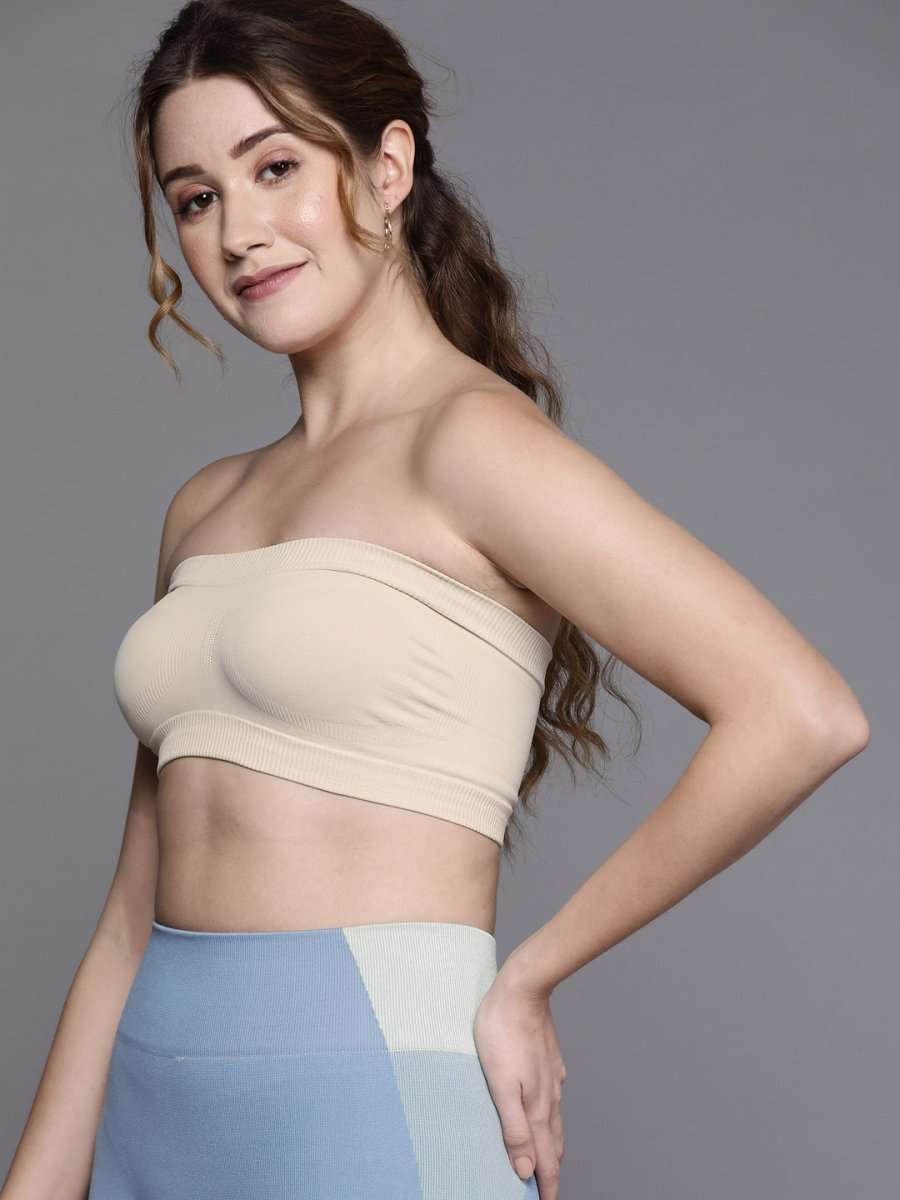 WOMEN BEIGE BANDEAU BRA - Inddus.com