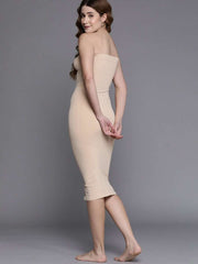 WOMEN BEIGE BANDEAU SLIMMING BODYSUIT SHAPEWEAR - Inddus.com