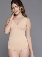 WOMEN BEIGE SLIMMING BODYSUIT CAMISOLE SHAPEWEAR - Inddus.com