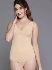 WOMEN BEIGE SLIMMING BODYSUIT CAMISOLE SHAPEWEAR - Inddus.com