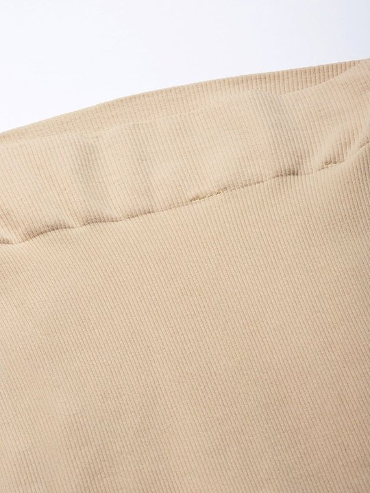 Women Beige Solid High Compressed Seamless Instant Slimming Saree Shapewear - Inddus.com