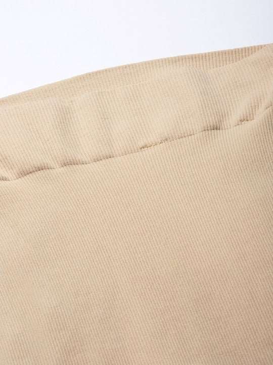 Women Beige Solid High Compressed Seamless Instant Slimming Saree Shapewear - Inddus.com