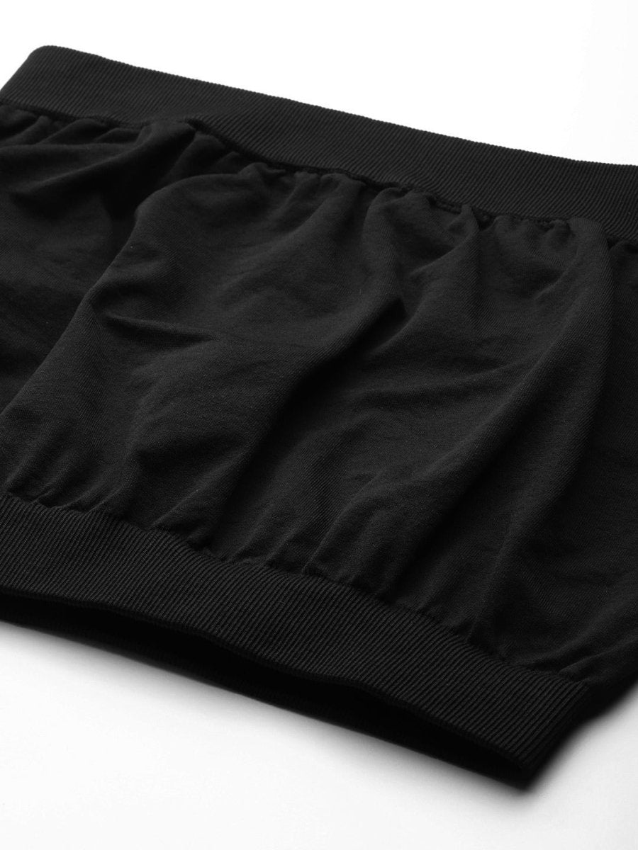 WOMEN BLACK BANDEAU SPORT BRA - Inddus.com