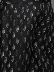Women Black Ethnic Motifs Printed Gotta Patti Kurta with Palazzos - Inddus.com