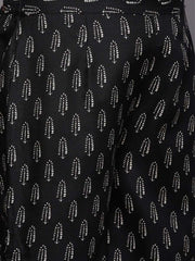 Women Black Ethnic Motifs Printed Gotta Patti Kurta with Palazzos - Inddus.com