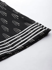 Women Black Ethnic Motifs Printed Gotta Patti Kurta with Palazzos - Inddus.com