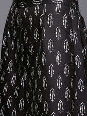 Women Black Ethnic Motifs Printed Kurta with Palazzos - Inddus.com