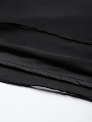 Women Black Floral Solid Net Maxi Dress - Inddus.com