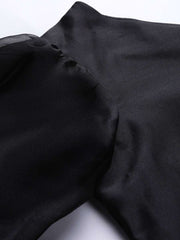 Women Black One-Shoulder Solid Crop Top - Inddus.com