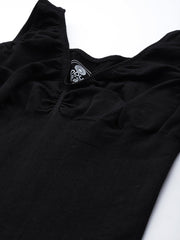 WOMEN BLACK SOLID CAMISOLE BODYSUIT SHAPEWEAR - Inddus.com