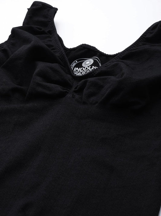 WOMEN BLACK SOLID SLIMMING CAMISOLE SHAPEWEAR - Inddus.com