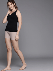 WOMEN BLACK SOLID SLIMMING CAMISOLE SHAPEWEAR - Inddus.com