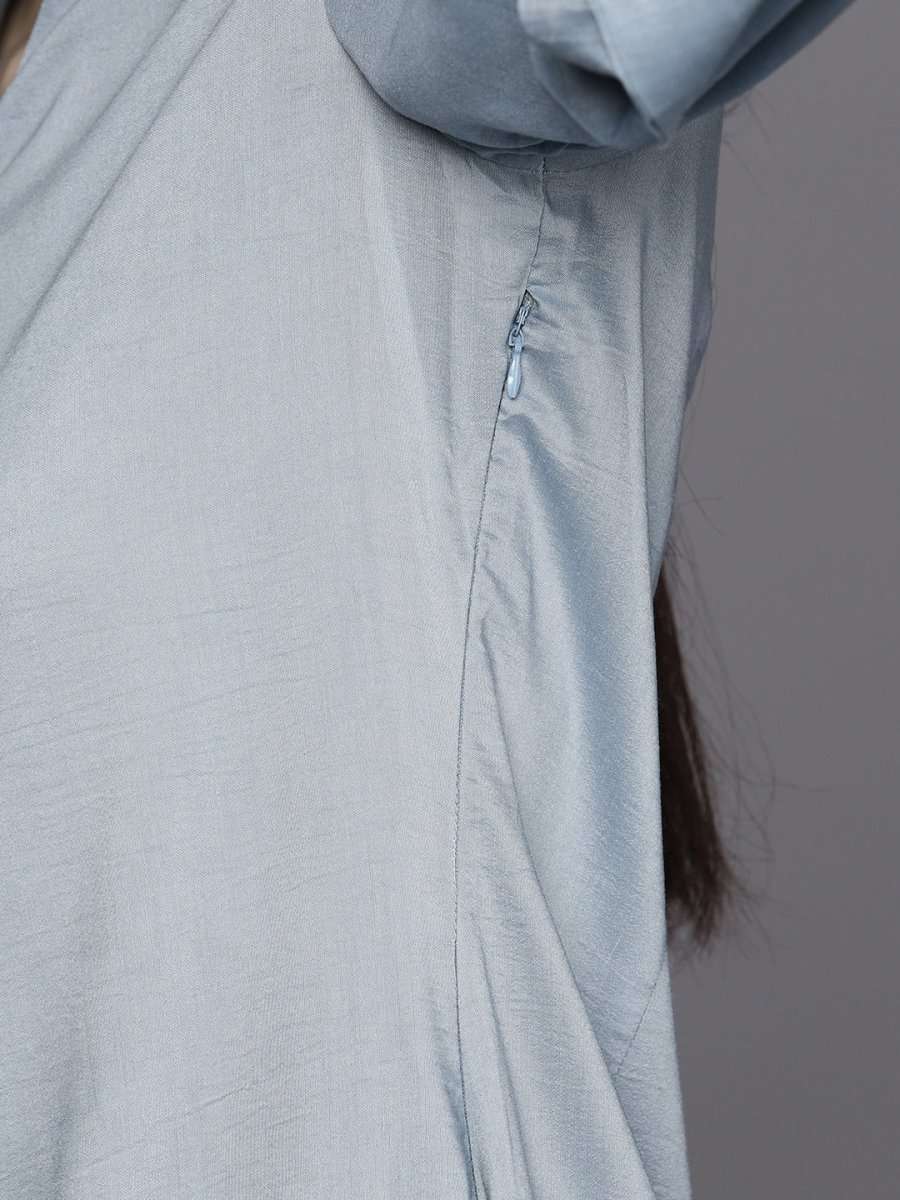 Women Blue Floral Printed Kurta - Inddus.com