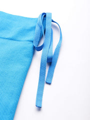 WOMEN BLUE SOLID SAREE SHAPEWEAR - Inddus.com