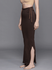 WOMEN BROWN SOLID SAREE SHAPEWEAR - Inddus.com
