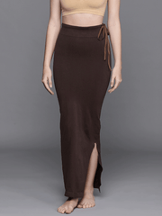 WOMEN BROWN SOLID SAREE SHAPEWEAR - Inddus.com