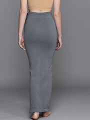 WOMEN CHARCOAL GREY SOLID SAREE SHAPEWEAR - Inddus.com