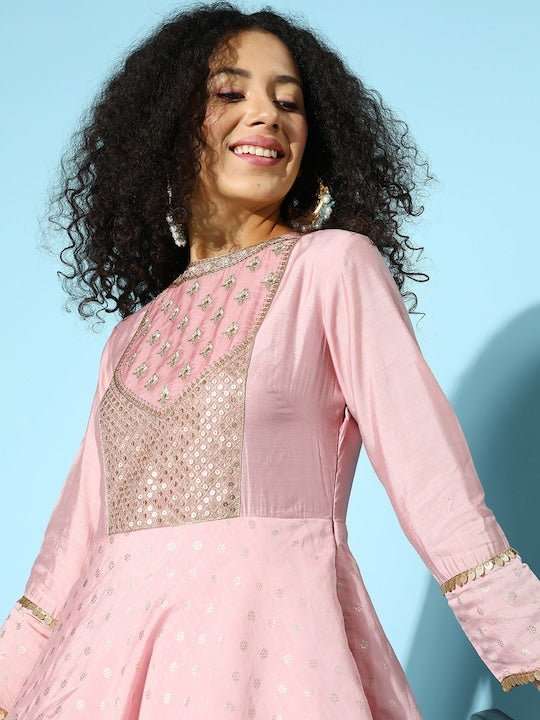 Women Embroidered Ethnic Dress - Inddus.com