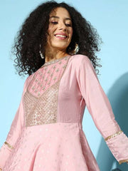 Women Embroidered Ethnic Dress - Inddus.com