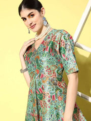 Women Embroidered Kurta with Palazzos - Inddus.com