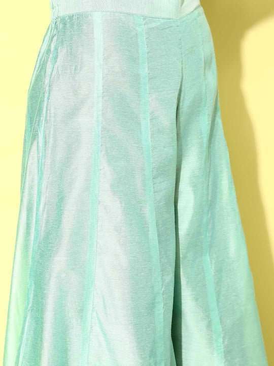 Women Embroidered Kurta with Palazzos - Inddus.com