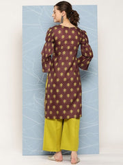 Women Ethnic Motifs Printed Kurta with Palazzos - Inddus.com