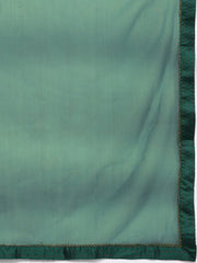 Women Ethnic Motifs Yoke Design Straight Kurta with Trousers & With Dupatta - Inddus.com